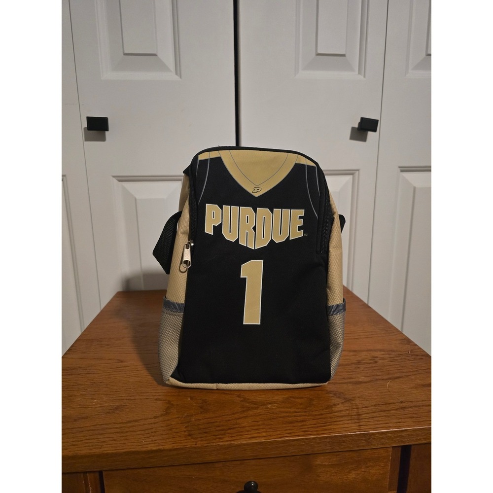 Purdue Boilermakers Jersey Style Insulated Lunch Bag Black Gold Kids Club #1